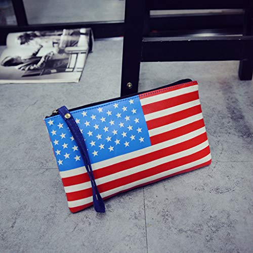 Chiccc Fashion Lady Classic Vintage Flag Clutch Bag Wild Wrist Envelope Bag Pouch For Travel/Business/College
