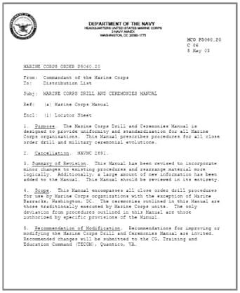 Amazon.com: DRILL AND CEREMONIES MANUAL MARINE CORPS eBook: Delene