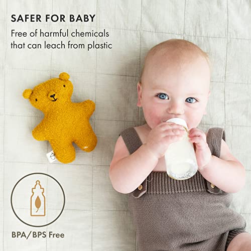 Natursutten AntiColic Glass Baby Bottle 2Pack 8 oz, 4 oz Bottles