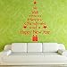 IEason Wall Sticker Christmas Tree Letters Stick Wall Art Decal Mural Home Room Decor Wall Sticke (Red)