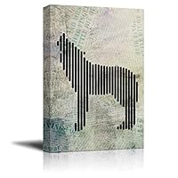 Canvas Wall Art Abstract Animal Lines Art Canvas Prints Home Artwork Decoration for Living Room,Bedroom - 12x18 inches