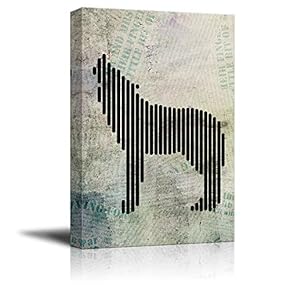 Canvas Wall Art Abstract Animal Lines Art Canvas Prints Home Artwork Decoration for Living Room,Bedroom - 12x18 inches