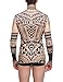 Coofandy Men’s Tattoo multi-coloured tribal inspired print long sleeve shirt Blue Medium