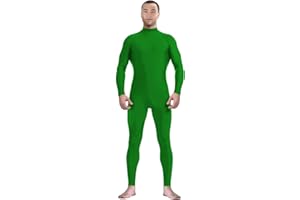 Aniler Men's and Women's Spandex Headless and Without Gloves Socks Zentai Costume Bodysuit Stretchy Cosplay Unitard Body Suit