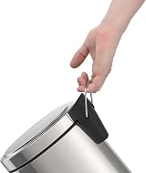 Tramontina 5L Pedal Bin Stainless Steel Bathroom Bin with Lid 20.5cm Ø view 6