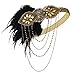 BABEYOND 1920s Flapper Gatsby Costume Accessories Set 20s Flapper Headband Pearl Necklace Gloves Cigarette Holder (Set-12)
