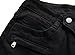Men's Slim Pencil Multi-Pocket Stretch Wrinkled Biker Jeans W32 Black