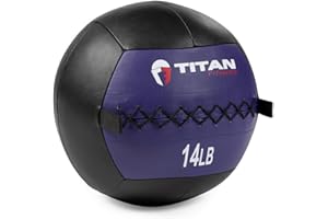 Titan Fitness Soft Leather Medicine Wall Ball Durable, Endurance, Cardio, Core Strength