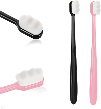 WLLHYF Extra Soft Micro Nano Toothbrush 2 PC Set 10000 Bristles Sensitive Gums