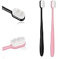 WLLHYF 2 PCS Extra Soft Toothbrush Micro Nano Toothbrushes with 10000 Bristles Sterile Fiber Adult Toothbrush Painless Brushing for Sensitive Gums Teeth Oral Gum Recession Adult Kid Children
