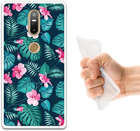 WoowCase - Lenovo Phab 2 Plus Case Soft Rubber Gel TPU Silicone Case Cover for [ Lenovo Phab 2 Plus ] Tropical Flowers 2