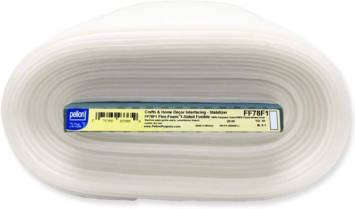 Pellon 10yd Flex 1-Sided Fusible Foam Stabilizer 20" x 10 yds (Single pack)