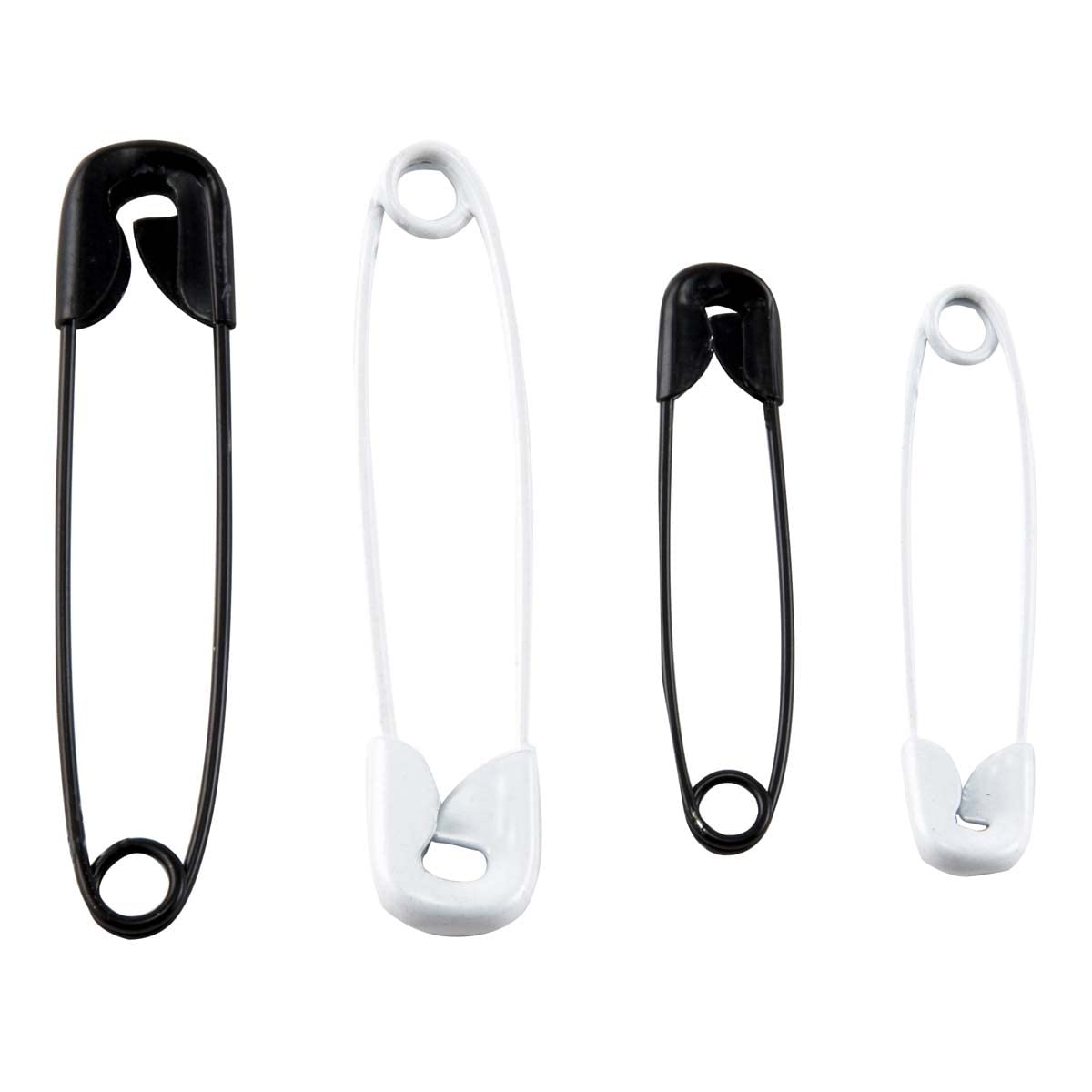 SINGER Asst Black and White Professional Style Safety Pins, Multisize, 25-Count