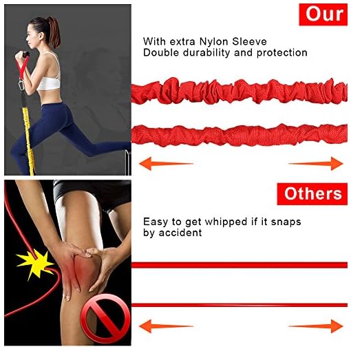 Resistance Bands, 15 Pieces Exercise Elastic Bands Set, 20lbs to 40lbs Resistance Tubes with Heavy Duty Protective Nylon… - Image 3