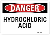 SmartSign "Danger - Hydrochloric Acid" Label | 7" x