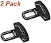 BestTrendy Universal Vehicle Mounted Real Carbon Fiber Racing Sports Car Safety Seat Belt Buckle Clip -2 Pack (Black)