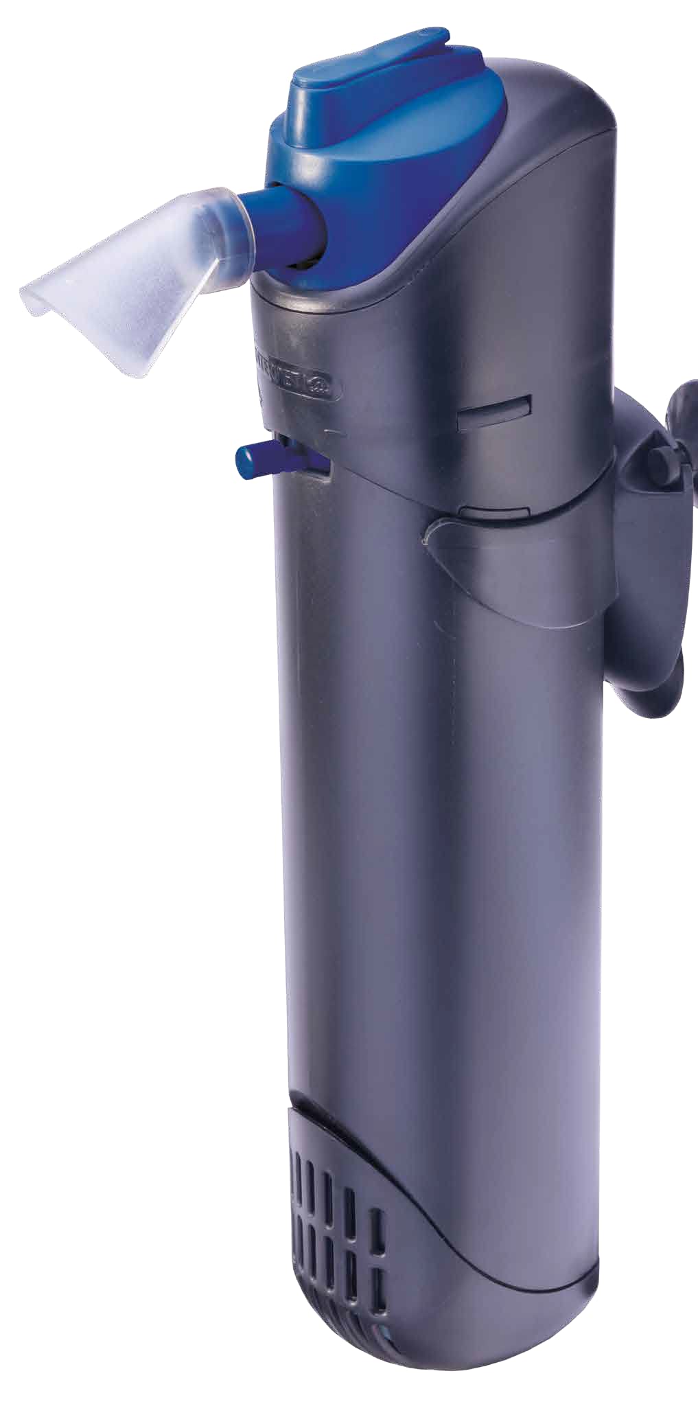 Interpet Internal Aquarium Fish Tank PF4 Power Filter, Cleans Water, for Coldwater & Tropical Aquariums Up to 182 Litre, black/blue