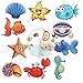 Non-Slip Bathtub Stickers Marine Creatures Stickers Cute Bathtub Dress up Baby Shower Fun Stickers Suitable for Room Desktop Wash Basin Bathroom Glass Door Dress up 10 pcs