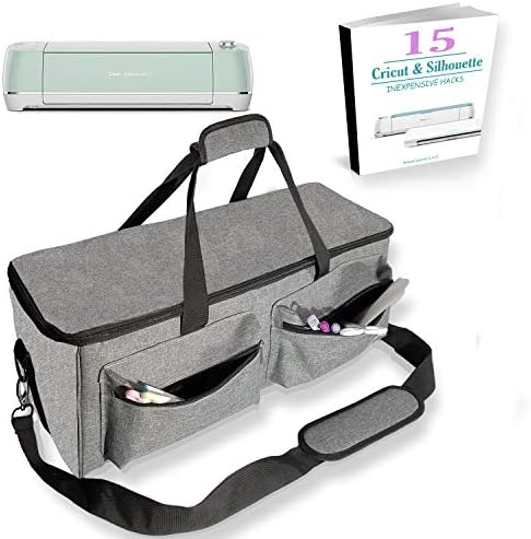 ISHBEE Craft Machine Storage Tote Carrying Case Travel Supplies Bag with Pockets for Blades,Vinyl,Markers & Tool Accessories Fits Cricut Maker, Cricut Explore Air One, Explore Air 2, Silhouette Cameo