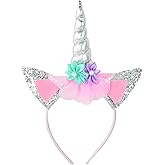 Roffiy Unicorn Horn Headband Glitter Cute Unicorn Hairband Birthday Party Halloween Cosplay Clothing Hair Decoration
