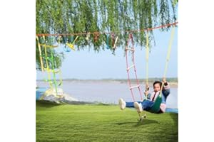 XINSHUNCAN Ninja Warrior Obstacle Course for Kids Obstacle Course Monkey Bars for Backyard Kids Climbing Toys 8 Pieces