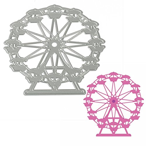 Anboo Metal Stencil Cutting Dies Embossing For DIY Scrapbooking Album Paper Card Art Craft (Ferris wheel (B))