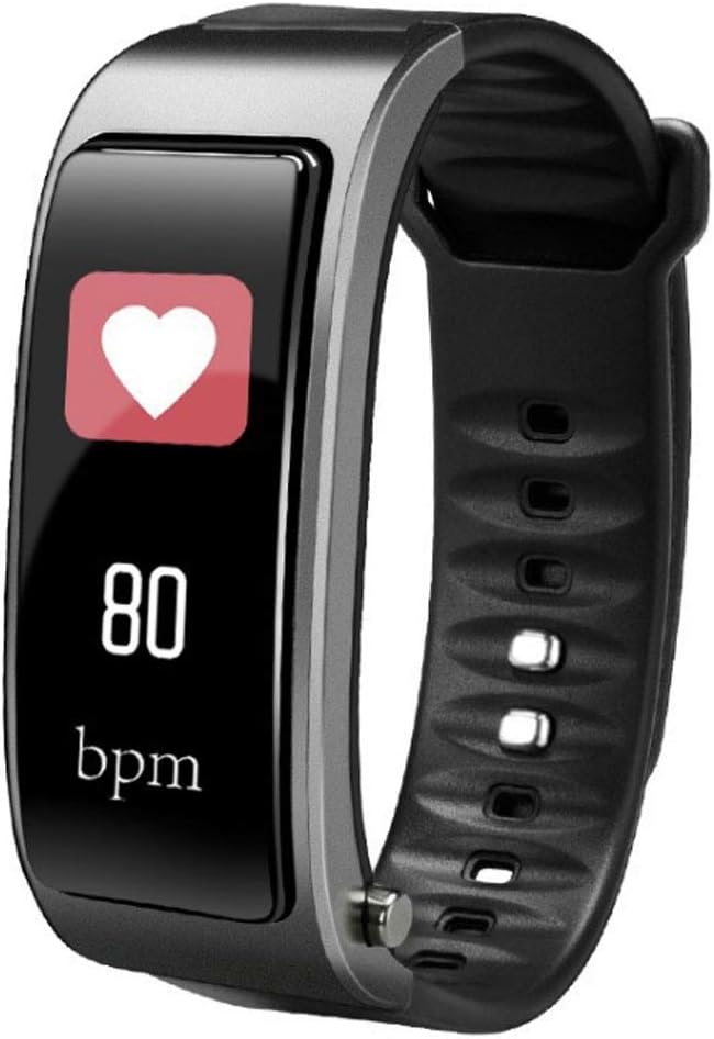 DIMPLEYA Activity Tracker, Bluetooth Wireless Earphone Smart Watch Health Tracker Fitness Bracelet Plus Smart Wristband Bluetooth Headset Music Play
