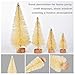 Leinuosen 46 Pieces White Artificial Christmas Tree Tabletop Mini Sisal Christmas Trees with Wooden Base DIY Craft Table Top Home Decor, 4 Sizes
