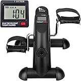 Mini Exercise Bike, himaly Under Desk Bike Pedal Exerciser Portable Foot Cycle Arm & Leg Peddler Machine with LCD Screen Disp