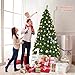 Goplus 7.5ft Artificial Christmas Tree, Premium Unlit Hinged Spruce Full Tree with 1346 Branch Tips, Metal Stand, Hinged Structure, Easy Assembly Festival Celebration Xmas Tree for Home, Office, Party