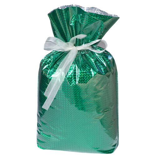 UPC 810927020797, Gift Mate 21173-2 2-Piece Drawstring Gift Bags, XX-Large, Diamond Green