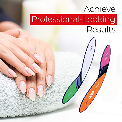 Titania Germany Nail Buffer - Durable & Coded 4 Way Fingernail Shiner For Quick & Easy Grooming- Ideal For Manicure, Pedicure, Natural & Cosmetic Nails - Thumbnail 3