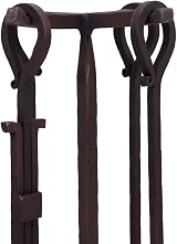 CHARLES BENTLEY Fireside Companion Tool Set Maple Iron Black Tongs Poker Shovel view 5