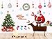 UfingoDecor XLarge Merry Christmas Santa Claus Christmas Tree Christmas Stockings Christmas Gifts Wall Decals, Living Room Bedroom Shop Window Removable Wall Stickers Murals, Set of 2 Sheets