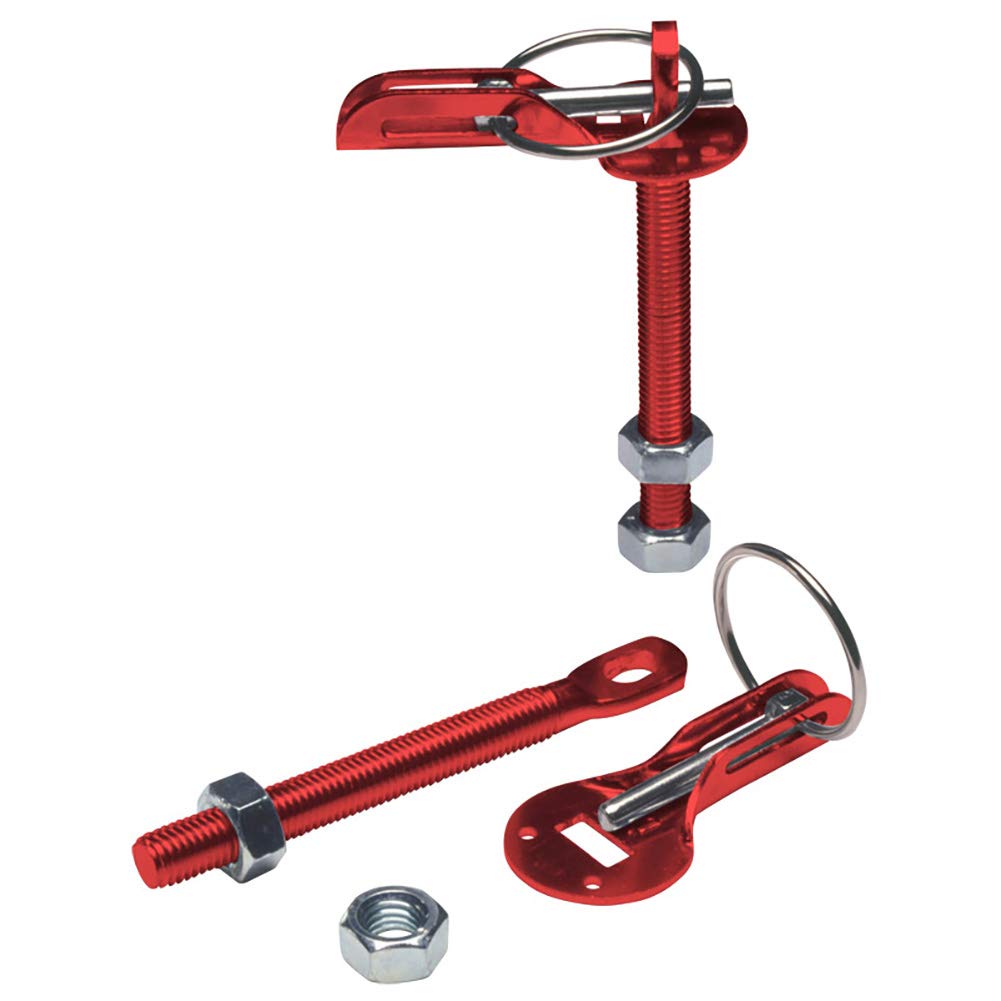 GRAYSTON Set universal bonnet hooks/pins - red aluminum