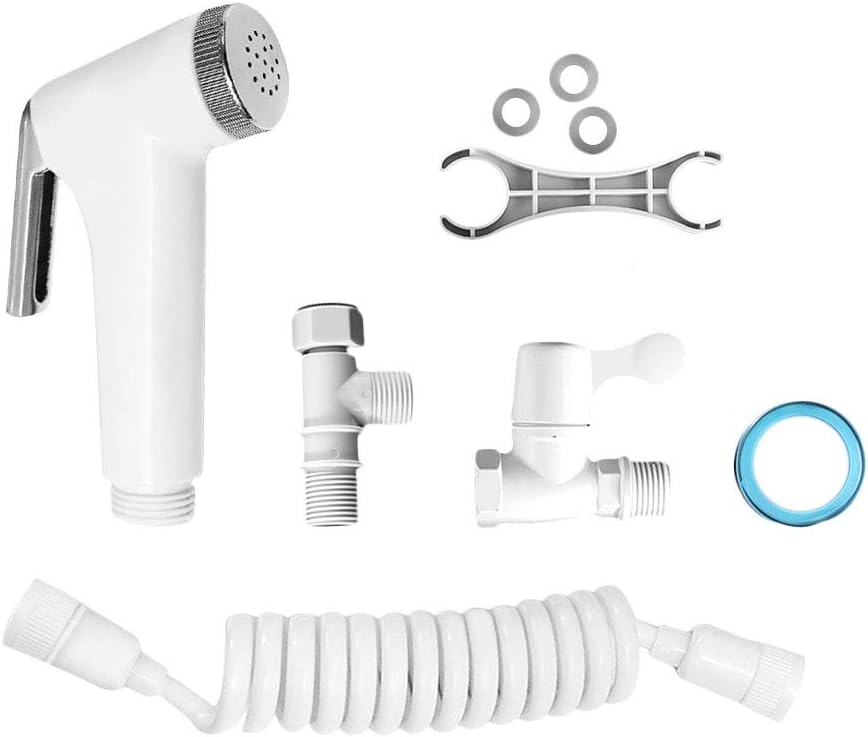 VRockefeller Plastic Handheld Bidet Sprayer Toilet Taps Kit for Pet Bath Closestool Floor Cleaning