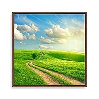 Framed Canvas Wall Art Charming Scenery Canvas Prints Home Artwork Decoration for Living Room,Bedroom - 16x16 inches