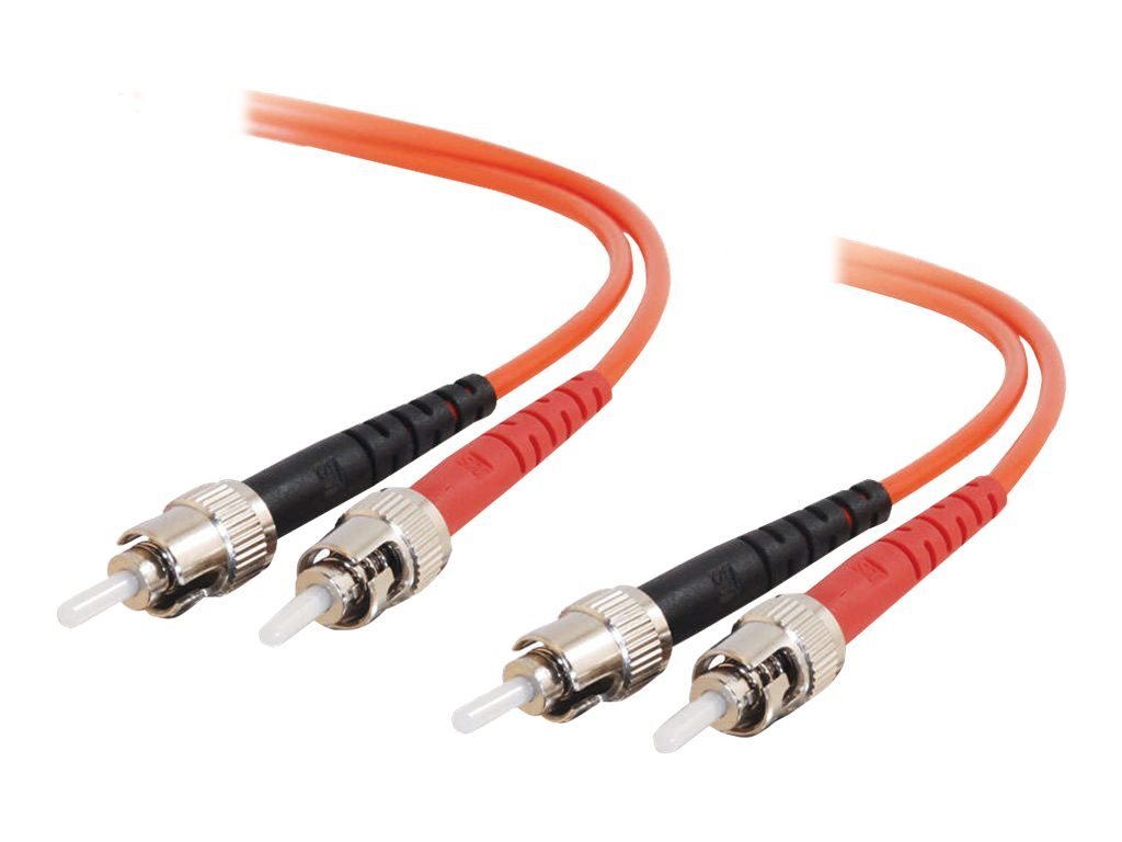 C2G 1m Fibre/Fiber Optic Cable for Fast Ethernet, Fibre Channel, ATM and Gibabit Patch Cable LSZH ST/ST Duplex Multimode Multimode 62.5/125 MM