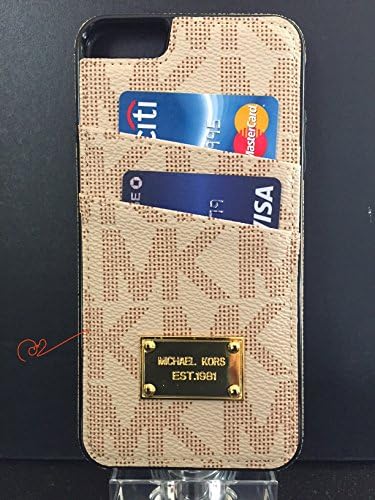 US Seller For iPhone 6, iPhone 7/8 Plus, iPhone 6 Plus, iPhone 7/8 and iPhone X Case with Card Holder TPU Leather back cover MK Phone case. (Mixed Model phone case) (Gold, iPhone 7/8 Plus)