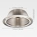 TORCHSTAR 6 Inch Recessed Can Light Trim Stylish Decor, Step Baffle with Detachable Ring, Full Metal, Fit Halo/Juno Remodel Recessed Housing, Satin Nickel, Pack of 6