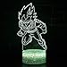 DGLighting Cartoon Shape 3D Optical Illusion Smart 7 Colors LED Night Light Table Lamp with USB Power Cable, for Dragon Ball Fans Gift (Vegeta)