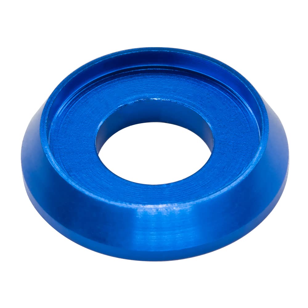 Photo 1 of [40PCS] M6 Counterbore Washers, Anodized Aluminum Alloy, Head Washers Gaskets Cup Shim for Screw RC/Car/Motorcycle/Mechanical Accessories Parts, Blue Color