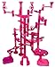 Pinked Out! Marble Run - 100 Pieces: 85 Translucent Marbulous Pieces + 15 Glass Marbles