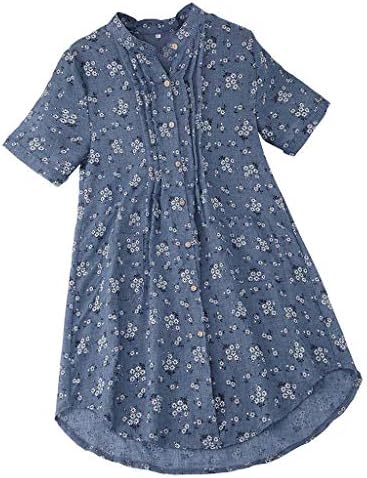 Womens Clothes Sale, HARRYSTORE Fashion Work Office Baggy Shirt Women Stand Collar Long Sleeve Vintage Elegant Casual Loose Tunic Tops T Shirt Blouse
