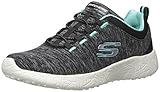 Skechers Sport Women's Burst Equinox Fashion Sneaker, Black/Turquoise, 9.5 M US