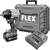 FLEX 24V Brushless Cordless 1/2-Inch 1,500 Ft-Lbs High-Torque Impact Wrench Kit with 6.0Ah Stacked Lithium Battery and 280W Fast Charger - FX1472-1H