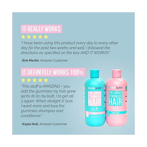 Hair-Growth-Shampoo-Conditioner-Set-For-Women-Best-Vegan-Shampoo-for-Anti-Hair-Loss-Thinning-Hair-Healthy-Hair-Growth-Boost-Grow-Gorgeous-Longer-Hair-Hair-Thickening-Products-by-Hairburst Hair Burst Hair Growth Shampoo & Conditioner Set For Women - Best Vegan Shampoo for Anti Hair Loss & Thinning Hair…