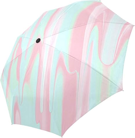 Amazon ピンク抽象絵柄ワンタッチコンパクトな自動折りたたみ傘 耐風性 撥水性 可愛い傘 大人気 Quickmugs2u 折りたたみ傘 通販