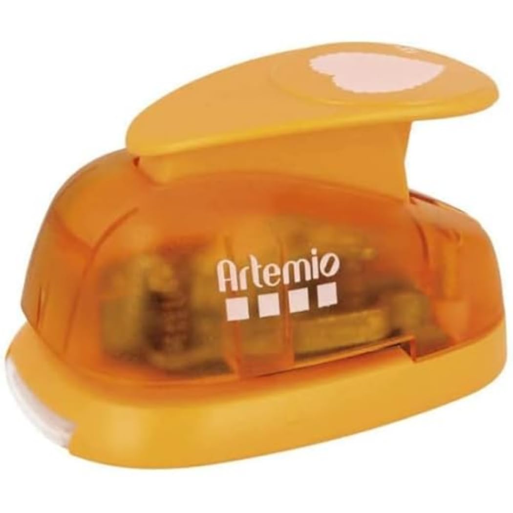 Artemio 3.5 cm Heart Lever Punch, Orange