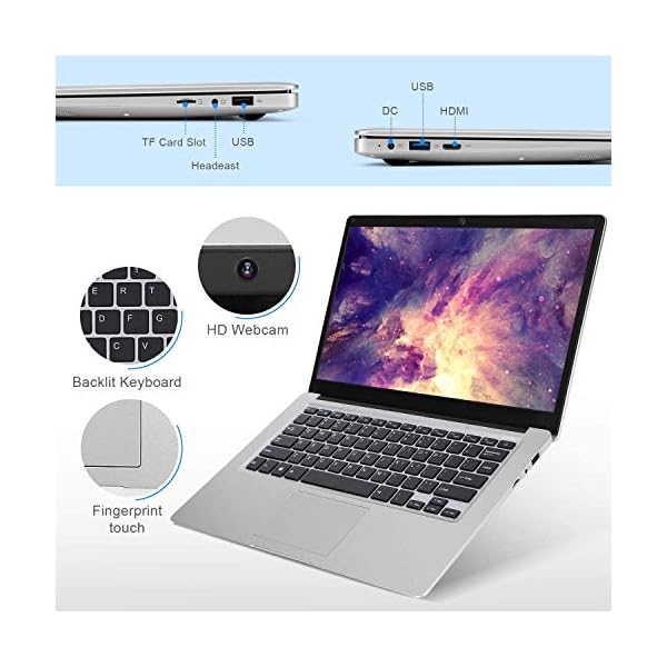 Laptop-133-inch-6GB-RAM-128GB-SSD-Intel-Celeronj3455-Quad-Core-CPU-Computer-with-Dual-Band-5G-WiFi-HDMI-Windows-10-Home Laptop 14 inch Intel Celeron 64-bit Dual Core, 4GB DDR3 RAM 64GB eMMC Storage, HD Webcam Wi-Fi, Windows 10 OS, 1366…